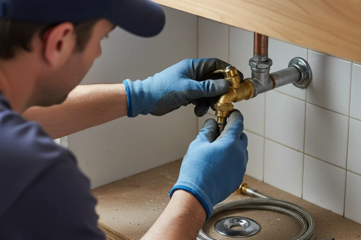 Shutoff valve and fitting work during Burst Pipe Repair in Vonore